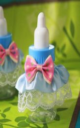 Pink or Blue Baby Shower Little Bottle Dress Favours Candy Gift Boxes Feeding bottle 50pcslot2980912