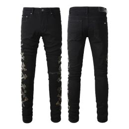 Jeans Amri Amari Jeans masculinos 2024 New Mens Luxury Jeans Hole Holas Marca de moda Jeans Jeans Biker Pants Man Rouse Jeans Calça de calça feminina