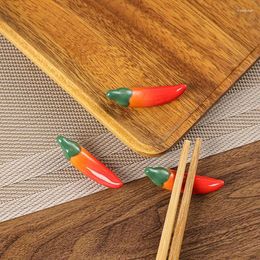 Decorative Figurines Ceramic Pepper Chopsticks Shelf Super Cute Chopstick Rack Ornaments 10PCs