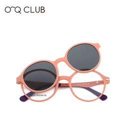OQ CLUB Kids Sunglasses TR90 Myopia Prescription Eyeglasses Polarised Magnetic Clipon Childrens T3101 240131