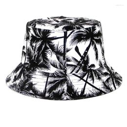 Berets Double-sided Wearing Cap Solid Color Bucket Hat Men Women Sun Reversible Fisherman Summer Panama Fishing Gorros