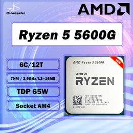 Ryzen 5 5600G R5 ZEN3 CPU Processor PCIE30 65W PGA AM4 39GHz 6 Core 12 Thread DDR4 Desktop 240126