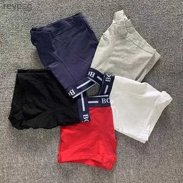 Underpants 3D Pouch Shorts Seamless Male Boxer Pants New Fashion Letter Printing Boxershorts Breathable Cotton Mens Underwear YQ240214