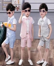 Clothing Sets for Boys 3pcs Suits For Weddings Kids Prom Clothes for Toddler Boys Children Classic Costume Boys Dresses Grid sui543383654
