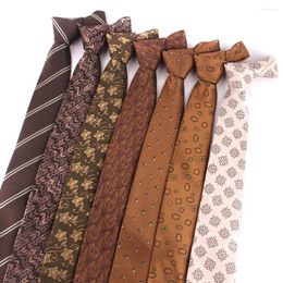 Bow Ties Floral For Men Women Brown Color Necktie Groomsmen Suits Groom Tie Wedding Winter Men's Neckties Gifts