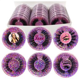 Eyelash Customised 3050100 Pairs Faux 3D Mink Lashes Makeup Fluffy Thick False Eyelashes In Bulk Cilios Natural 240130