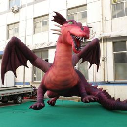 9mL (30ft) with blower wholesale Llluminated Inflatable Dragon Inflatables Balloon Dargon for Advertisement Decoration