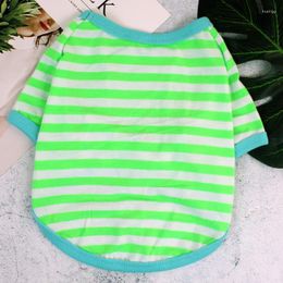 Dog Apparel Classic Stripe Summer T-shirt Soft Cotton Thin Fashion Vest Printed Pet Puppy Refreshing Comfortable Spring Shirts