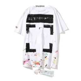 2024 Designer fashion Luxurys Offs Clothing Mens and Women Loose Tees Tops Man Casual Street Graffiti Shirt Sweatshirt Offs Mens T-shirts Offs WHITES