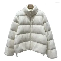 Women's Jackets Down Jacket Collar Short Waist Version Solid Color Zipper Design Warm And Comfortable 2024 Autumn Winter
