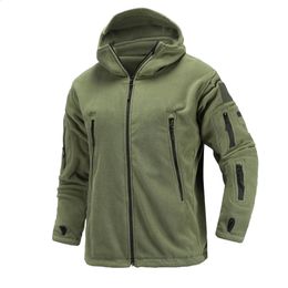 Hunting Hiking US Military Winter Thermal Fleece Tactical Jacket Outdoors Sports Hooded Coat Militar Outdoor Army Jackets S-2XL 240130