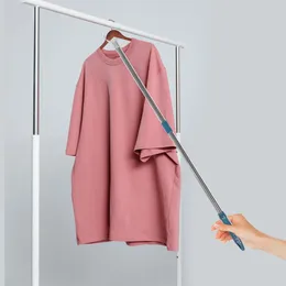 Hangers Clothes Rail Clothesline Pole Stainless Steel Balcony Telescoping Reach Stick Plastic Closet Drying Supply