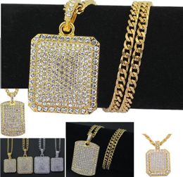 2017 Mens Hip Hop Chain Fashion Jewelry Full Rhinestone Pendant Necklaces Gold Filled Hiphop Zodiac Jewelry Men Cuban Chain Neckla4671751