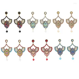 Dangle Earrings Ethnic Style Women Exaggerated Fashion Hundred Matching Accessories Temperament Long Ear Jewellery Pendant.