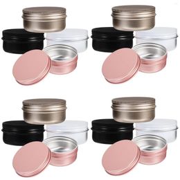 Storage Bottles 20 Pcs 50ml Aluminum Can Round Tin Container Tins With Lids Bulk Candy Jar Metal Coffee Buttercream Lip