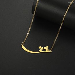 Chains Jeshayuan Persian Farsi Eshgh Love Necklace For Women Choker Man Stainless Steel Jewelry Collier Femme