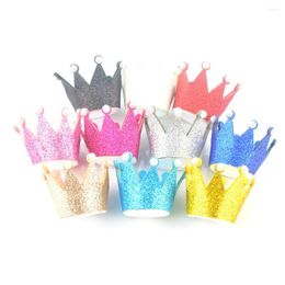 Hair Accessories Wholesale 500pcs/lot Handmade Felt Crown Dotted With Stimulated Pearl Girl Headwear Ornament Factory Price H0262
