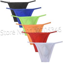 Briefs Panties Men String Bikini Underwear Guy Open Side Thong Shorts Smooth Swim Trunks YQ240215