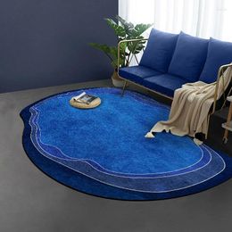 Carpets Gradient Striped Blue Green White Decor Floor Mat Nordic Simple Style Irregular Carpet Living Room Bedroom Non-Slip Area Rugs