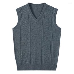 Men's Vests Sweater Vest For Men Spring Wool Tank Top Casual Sleeveless Plain Edition Jacquard Mens Clothing