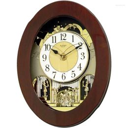 Wall Clocks Rhythm "Grand Nostalgia Entertainer" Magical Motion Clock