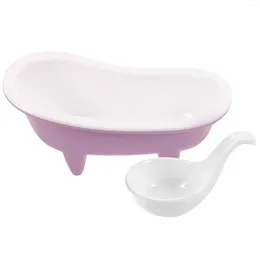 Dinnerware Sets Fruit Plate Bathtub Shaped Bowls Dessert Serving Tray Storage Dish Home Supplies