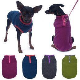 Dog Apparel Skin-friendly Pet Fleece Sweater Warm Puppy Pullover Comfortable T-shirt Casual Vest Clothing