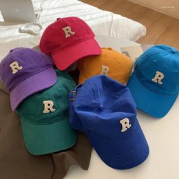 Ball Caps Spring Summer Baseball Women Letter R Cap Men Adjustable Unisex Visor Sun Hats Japanese Snapback Hat