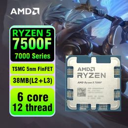 Ryzen 5 7500F R5 37GHz 6Core 12Thread CPU Processor 5NM L332M 100000000597 Socket AM5 Sealed and without fan 240123