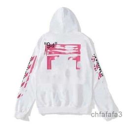 Mens Hoodies Sweatshirts Off Style Trendy Fashion Sweater Painted Arrow Crow Stripe Loose Hoodie and Womens t Shirts Offs White Hot Ay A3 49Y4