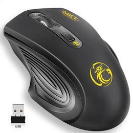 USB Wireless Mouse 2000DPI USB 2.0 Receiver Optical Computer Mouse 2.4GHz Ergonomic Mice For Laptop PC Sound Silent Mouse 240119
