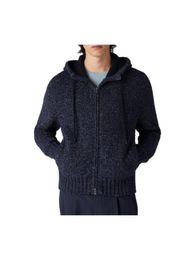 Men Coats Winter loro Cashmere and Mulberry Silk Blended Knitted Hooded Pilot Jackets piana
