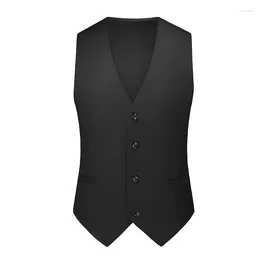 Men's Vests Spring And Autumn Slim Fit Single Vest With Business Casual Suit Horse Clip Professional Trend 5471