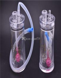 Plastic cylinder hookah 43inch oil rig bongs Assembled Portable smoking water pipes with 10mm male bowl3175969