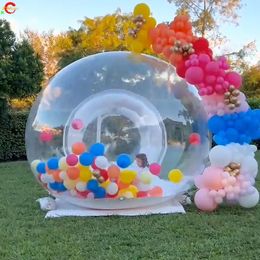 4 diameter+1.2m tunnel Free Ship Outdoor Activities Wedding Party Rental Transparent Inflatable Bubble Tent Igloo Dome Bubble Balloons House for Kids Party