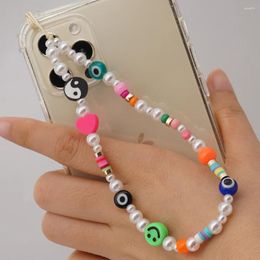 Link Bracelets Go2Boho Cell Phone Cord Charm Mobile Chains Colorful Beaded Straps Star Heart LOVE Letter Chain 2024 Lanyard Cute Jewelry