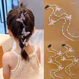 Hair Accessories Color Flower Side Barrettes Bow Braided Chain Pearl Butterfly Girls Baby Hairpin Wholesale