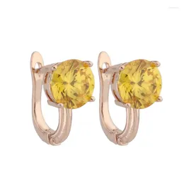 Dangle Earrings Trend 2024 Colourful Round Drop Women Natural Zircon Unusual Wedding Fashion Jewellery Gift