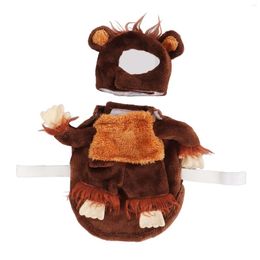 Dog Apparel Plush Pet Holiday Costume Funny Monkey Cosplay Clothes Soft Breathable Cat Outfit With Cute Headgear For Indoors