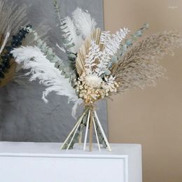 Decorative Flowers Pampas Grass Decoration Fluffy Wedding Arrangement Natural Phragmites Dried Bouquet Boho Home Room Decor