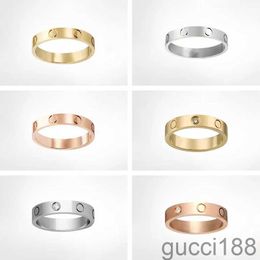 4mm 5mm 6mm Classic Screw Love Ring Fashion Rings for Women Mens Jewelry 18k Gold Silver Diamond Luxury Jewerlys Deisgners Girl Man Christmas Gifts 7LIK