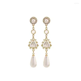 Dangle Earrings Fashion Crystal Love Heart Long Drop Water For Women Party Jewellery