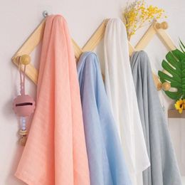 Blankets Muslin Swaddle Baby Plain Color Gauze Bath Towel Babies Bed Sheets Children's Air Conditioner Quilt