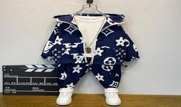 2022 Cute Baby Girls Jacket and Pant Kids Thick Luxury Designer Coats Hoodie Winter Clothes Infant Childrens Clothing for Boys9891804