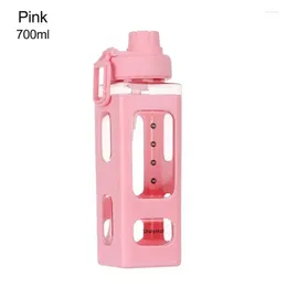 Water Bottles 700ml Cute Bottle For With Lid Straw Sticker Plastic Juice Milk Portable Kawaii Tumbler Children's Drinkware Gif