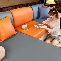 Chair Covers PU Leather Waterproof Sofa Cushion Cover Anti-Scratch L-Shaped Couch Seat Slipcover 1/2/3/4 Seats Protector
