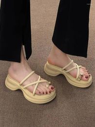 Slippers Modigirl Women's Fashion Open Toe Platform Shoes Summer Casual Simple Rubber