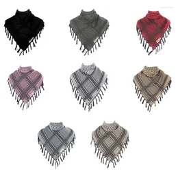 Scarves Shemagh Desert Scarf Skull Pattern Arab Keffiyeh Shawl Wrap Fringed Tassels Bandana Head Wraps For Men And Dropship