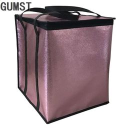 Non-woven Big Cooler Bag Foldable Large Insulated Bag Portable Cooler Box Food Packing Container Lunch Bags Thermal Ice Pack 240125