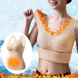 Camisoles & Tanks Womens Thermal Fleece Lined Underwear Tops Tank Top Warm Base Layer Vest Velvet For Layering Sleep Ware